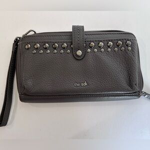 The Sak Charcoal Studded Wristlet